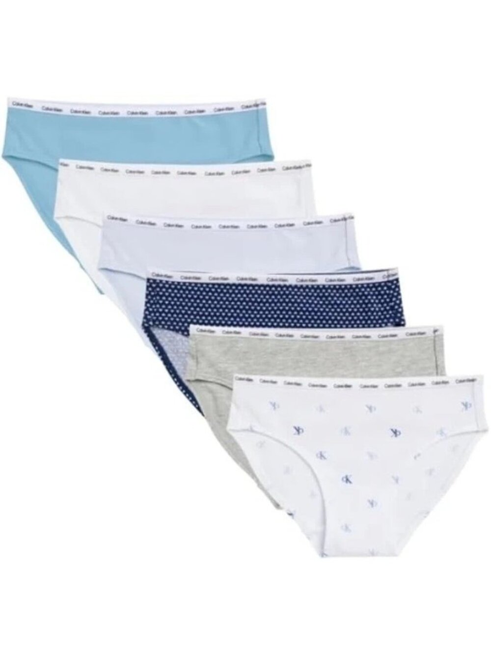 NWT Calvin Klein Girls Size M Bikini Underwear 7 Pack Multi-Color Cotton